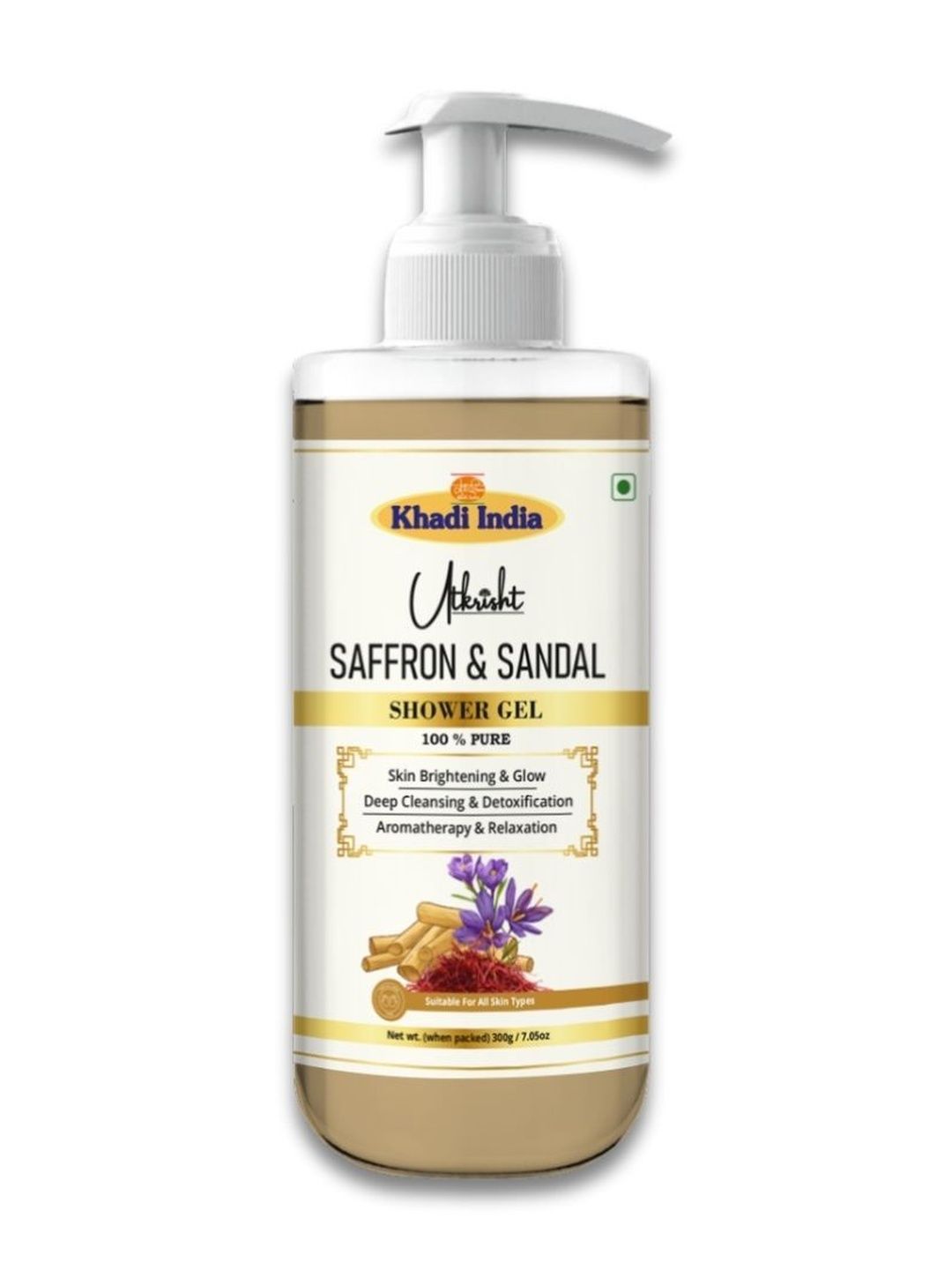 Utkrisht Sandal & Saffron Shower Gel For Glowing Skin - 300 ml-image-7