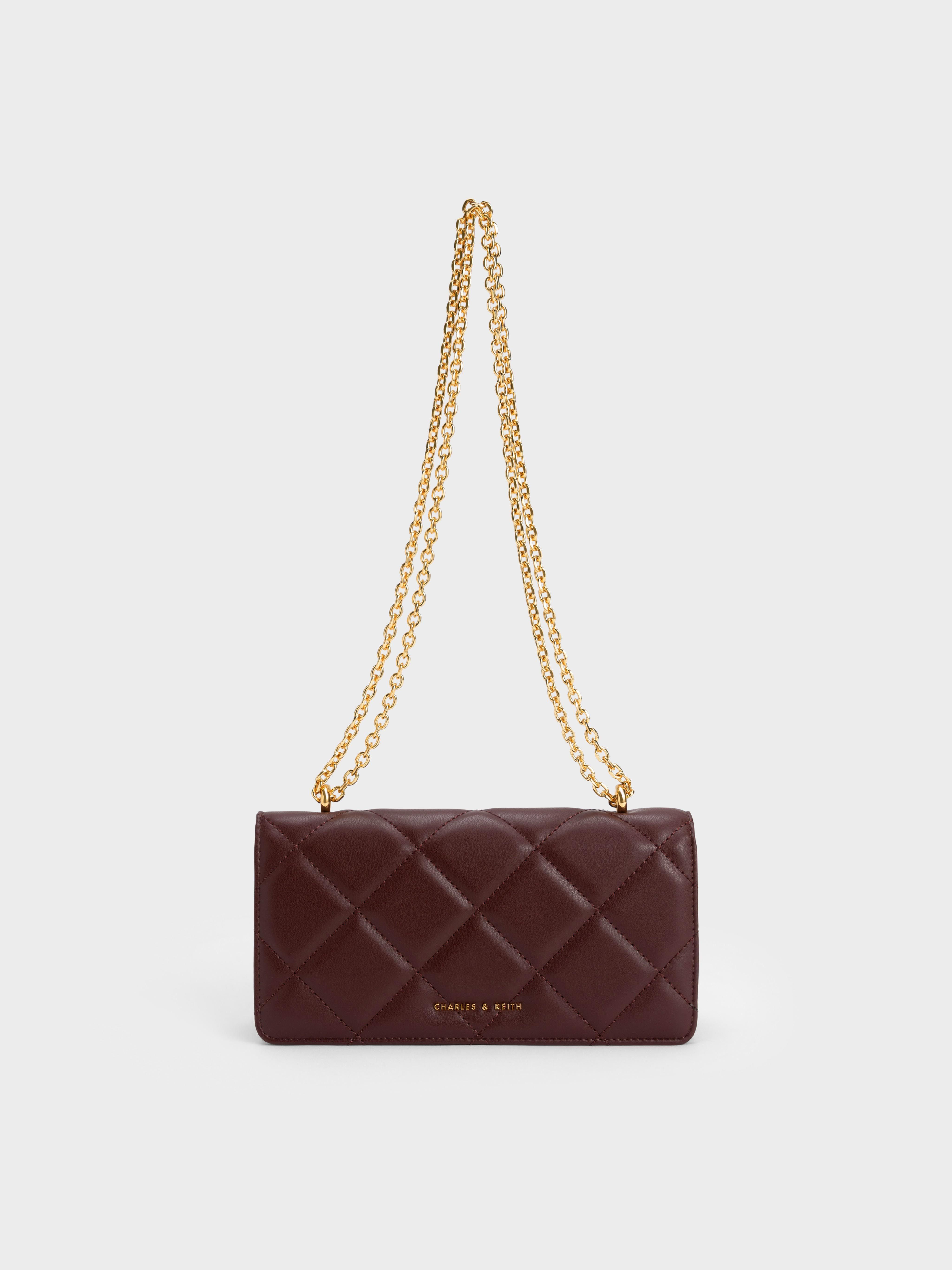 CHARLES & KEITH Paffuto Chain Handle Quilted Long Wallet-picture-42
