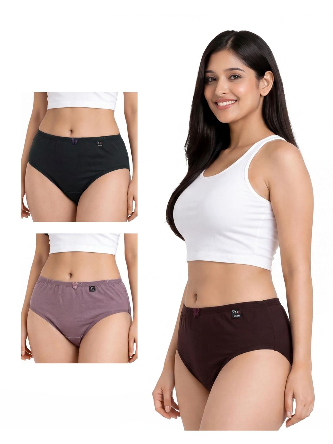 OPEX Women Pack of 3 Seamless Basic Briefs-image-13
