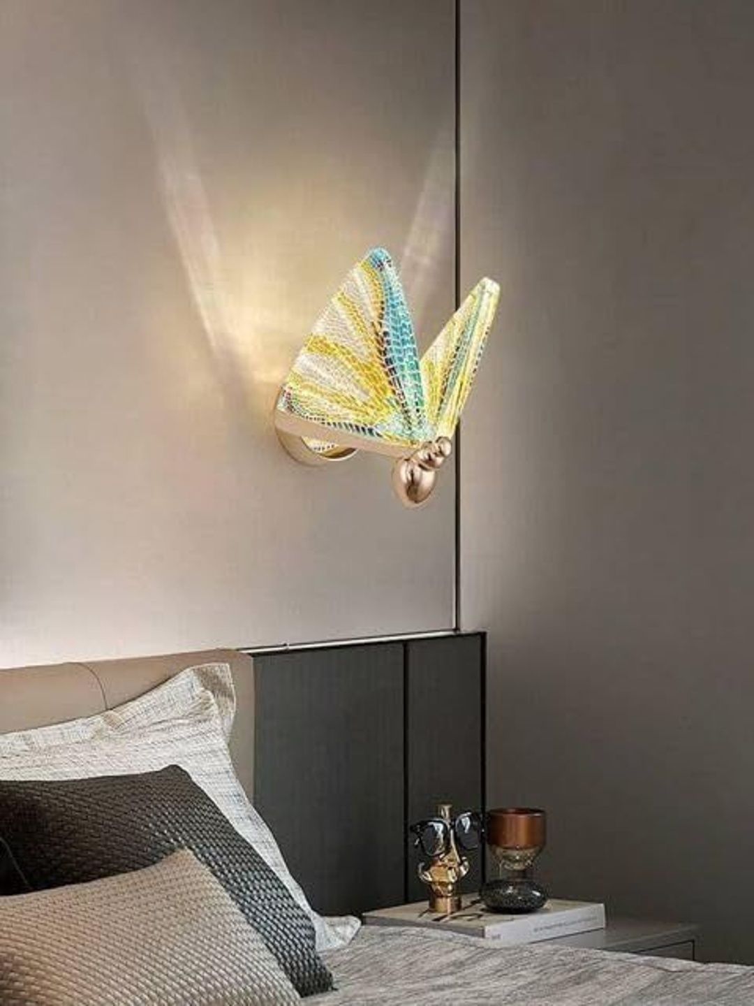 OJIT LIGHT DECORATION Multicoloured & Multicoloured Textured Metal Contemporary Abstract Shaped Shaped Wall Wall Lamp-image-7