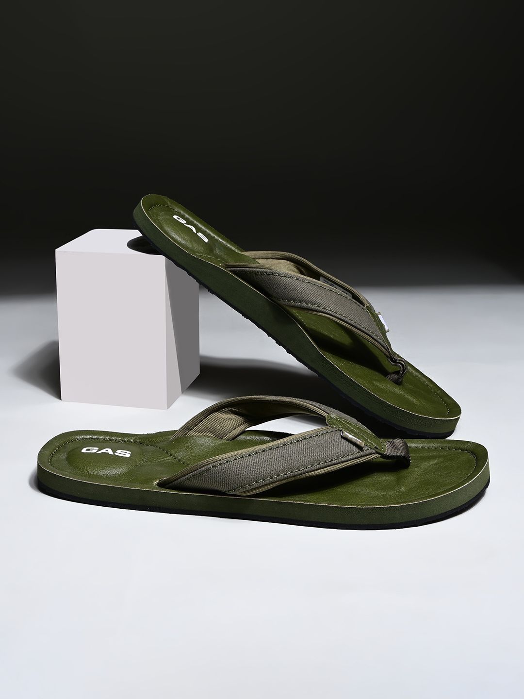 GAS Men SlateBreeze Olive Flipflops-image-15