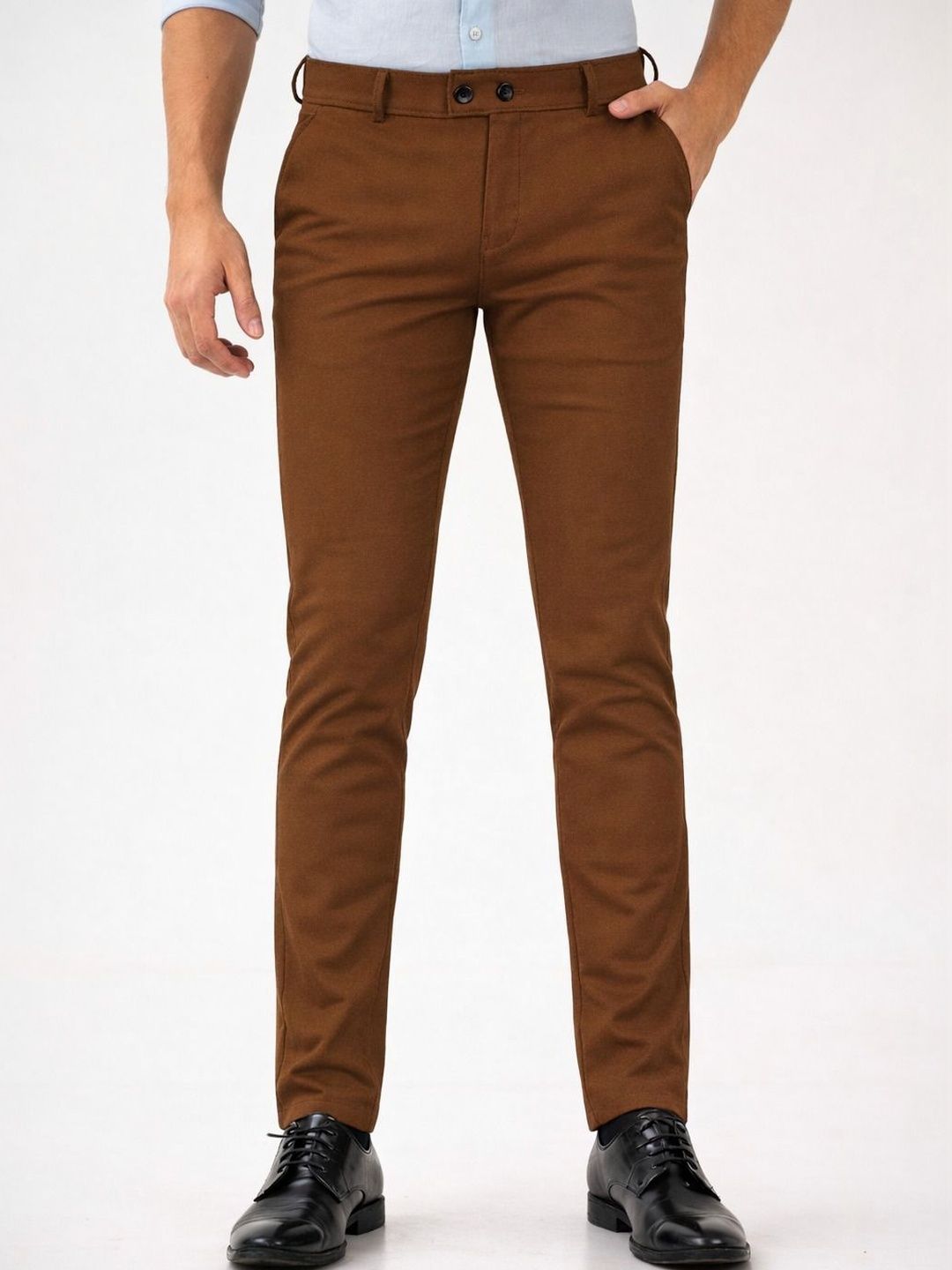 CHROVEL Men Relaxed Slim Fit Trousers-picture-11
