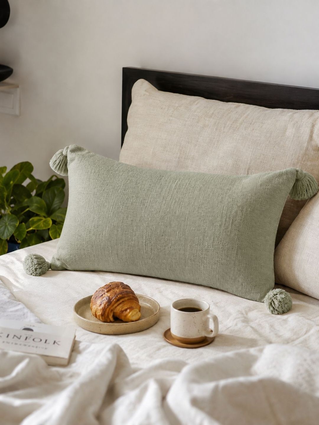 Dhrohar Green Cotton Filled Cotton Sleep Pillow-image-26