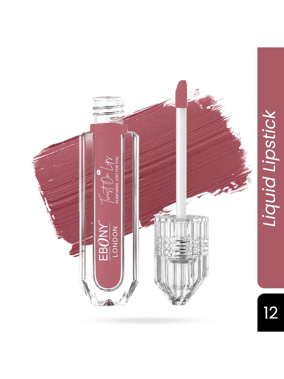 EBONY LONDON Twist On Lips Non Transfer Matte Liquid Lipstick - 5 ml - Shade - 12-picture-48