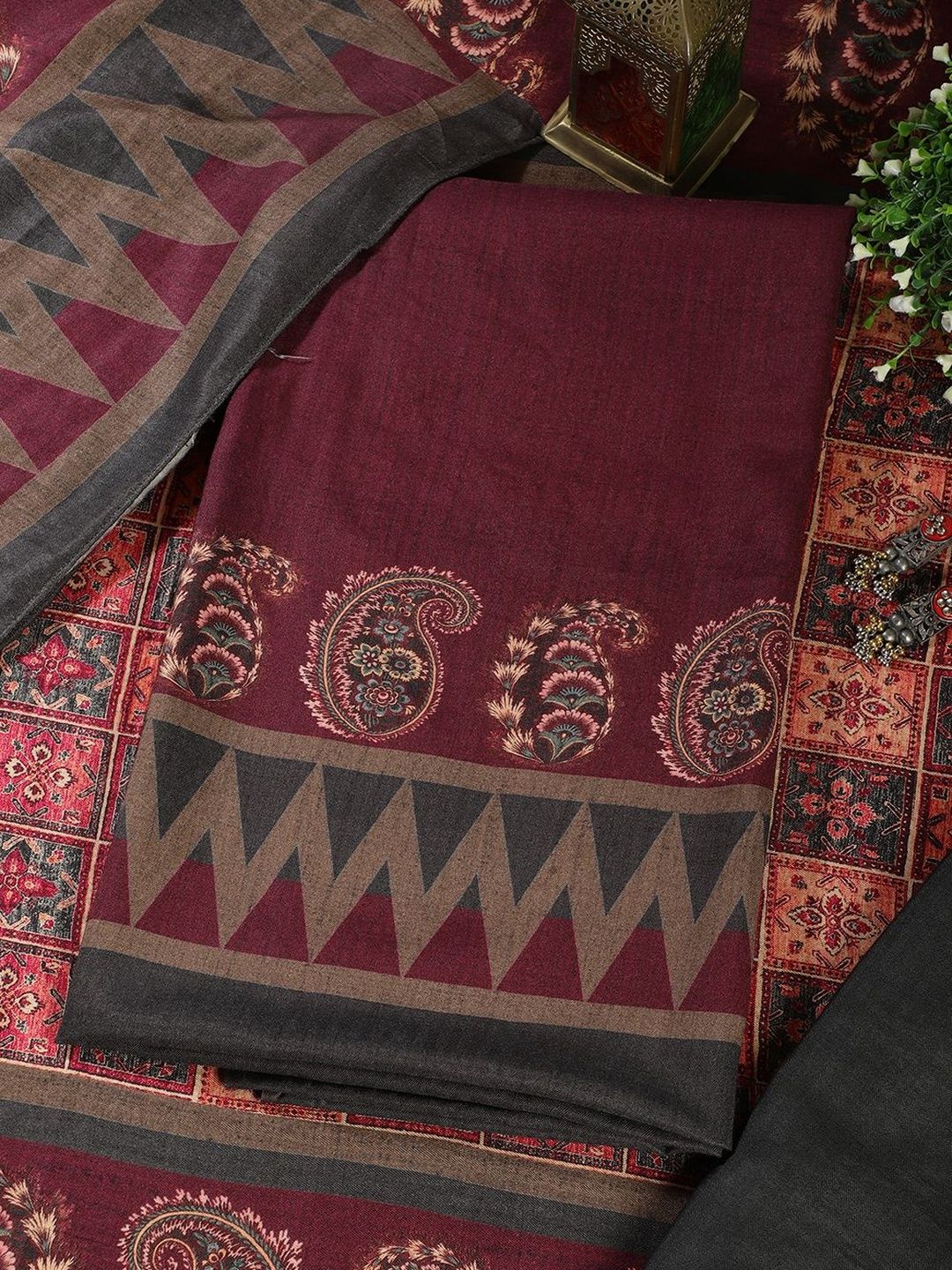 MEENA BAZAAR Since 1970 Printed Unstitched Dress Material-picture-23