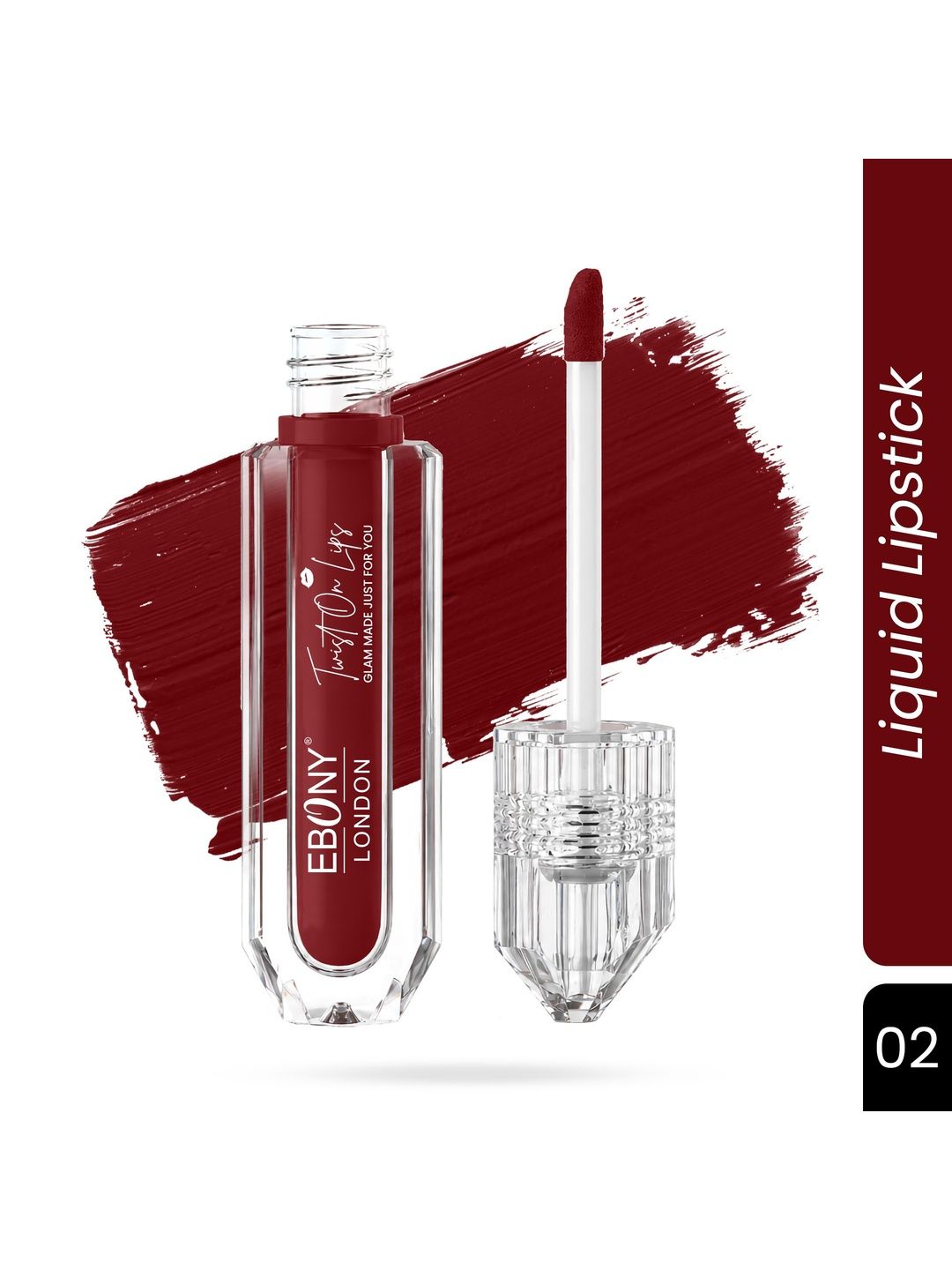 EBONY LONDON Twist On Lips Non Transfer Matte Liquid Lipstick - 5 ml - Shade - 02-picture-43