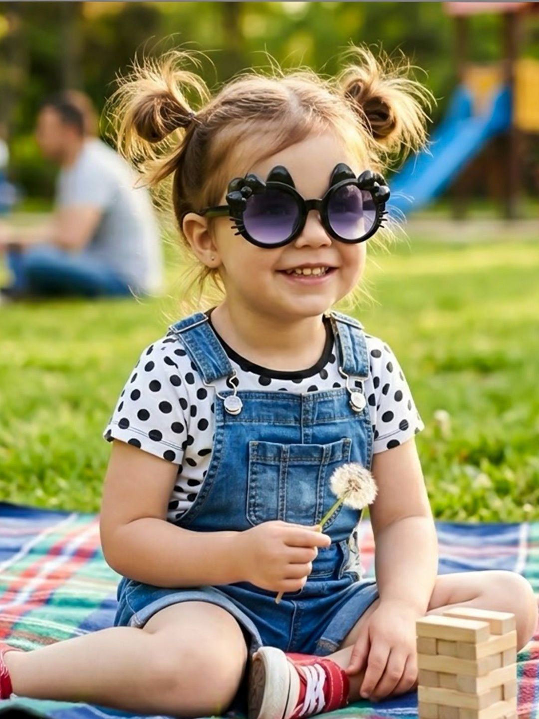 IFLASH Girls Black Lens & Black Butterfly Sunglasses with-image-39