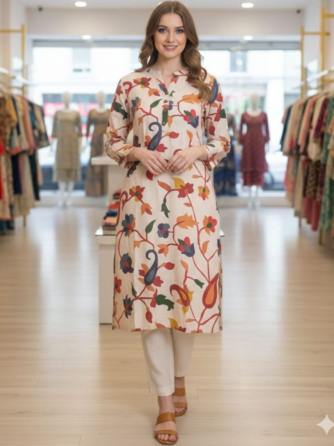 Silakaari Ethnic Motifs Printed Kurti-image-20