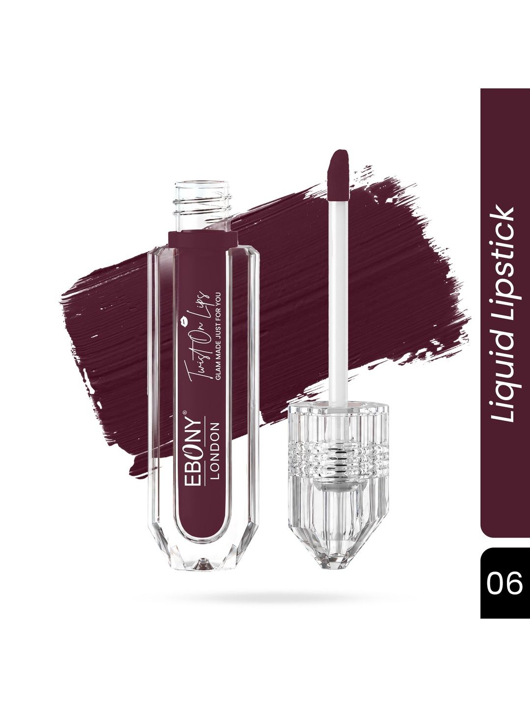 EBONY LONDON Twist On Lips Non Transfer Matte Liquid Lipstick - 5 ml - Shade - 06-picture-15
