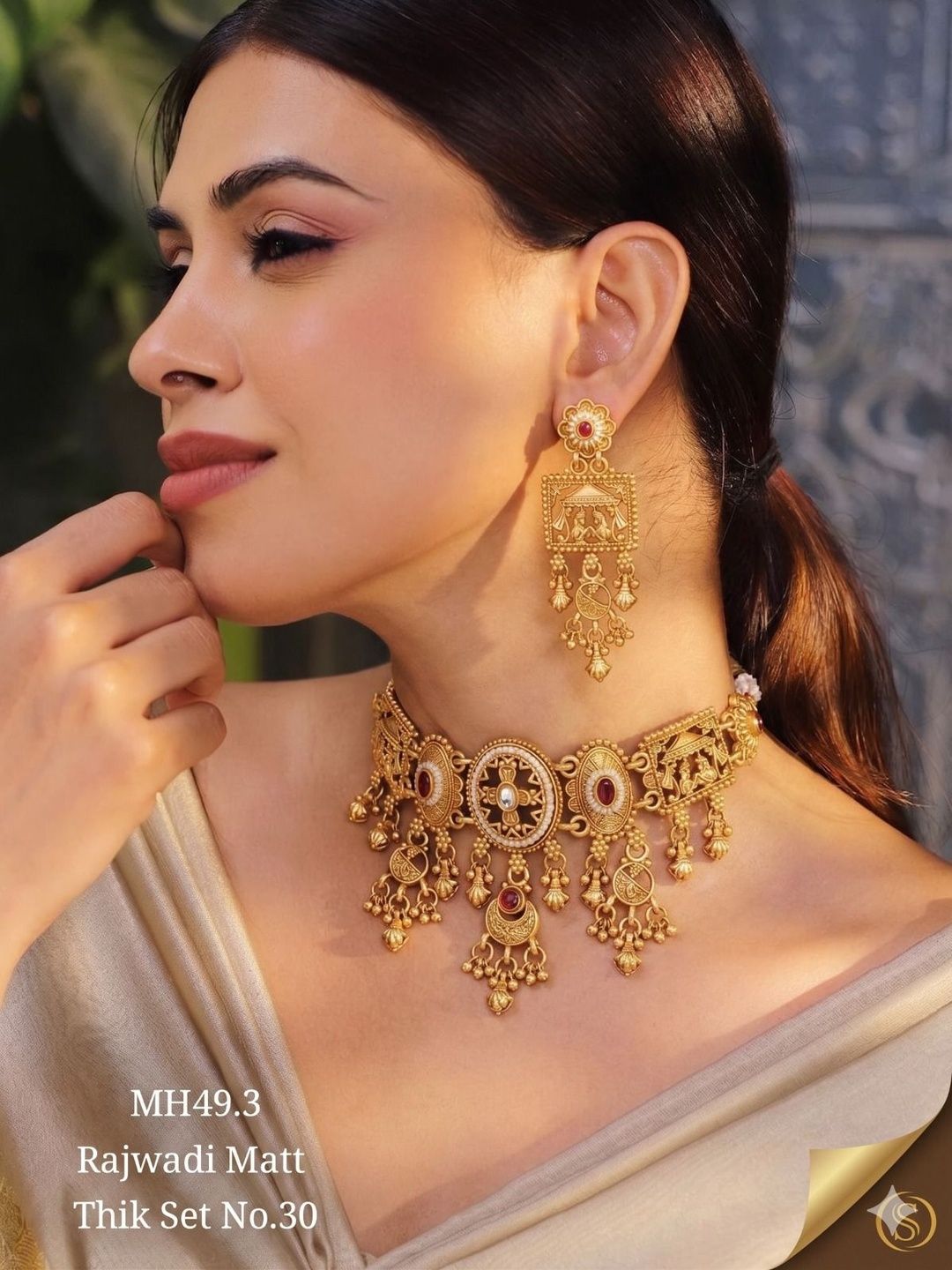 TKRB SALES Gold-Plated Necklace and Earrings-image-43