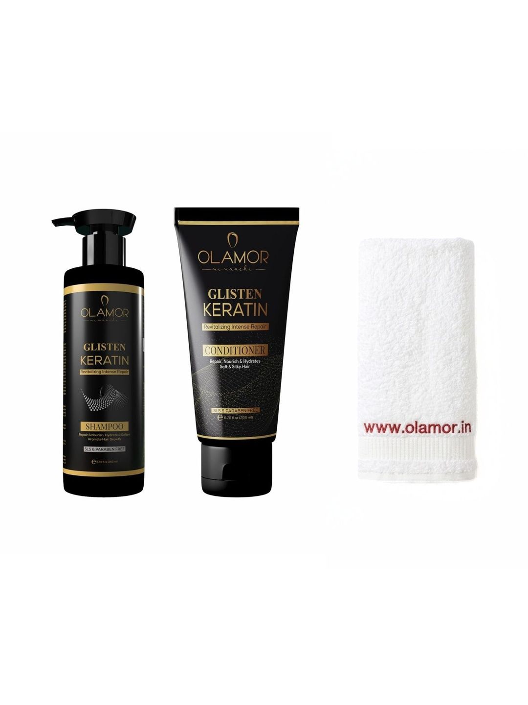 OLAMOR Set Of 2 SLS & Paraben Free Hair Care Combo With Towel-image-36