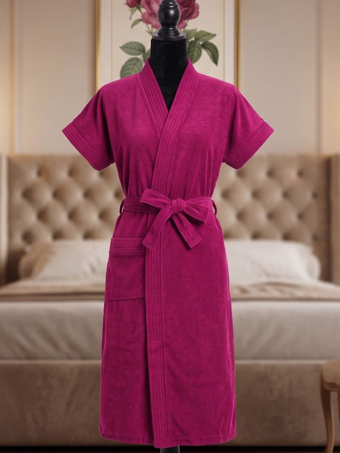HotGown Cotton Knee Length Bath Robe & Wraps-picture-48