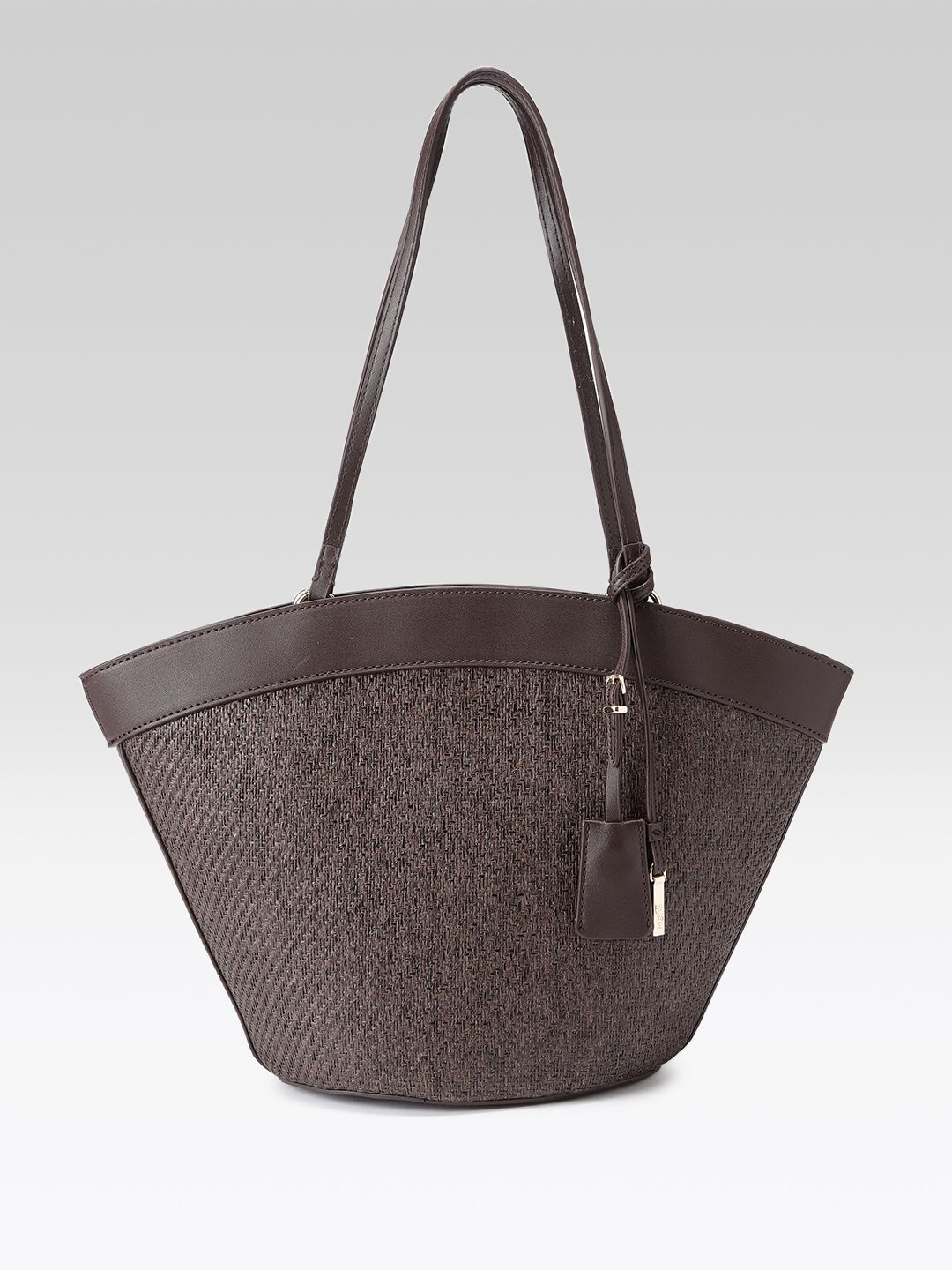 MANGO Textured Structured Carrycot Handbag-picture-15