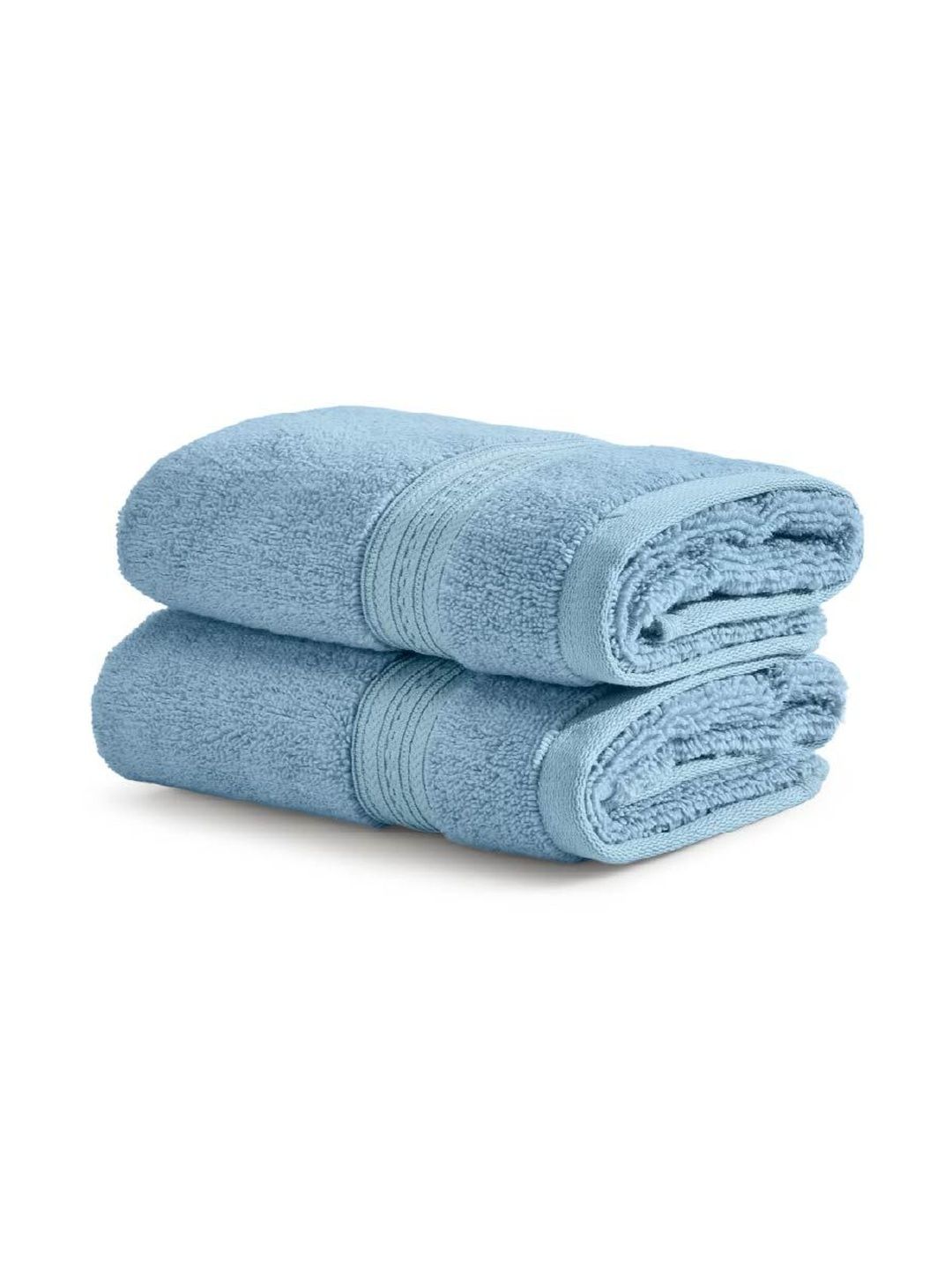SPACES 2-Pcs Blue Pure Cotton 550 GSM Hand Towels-image-18