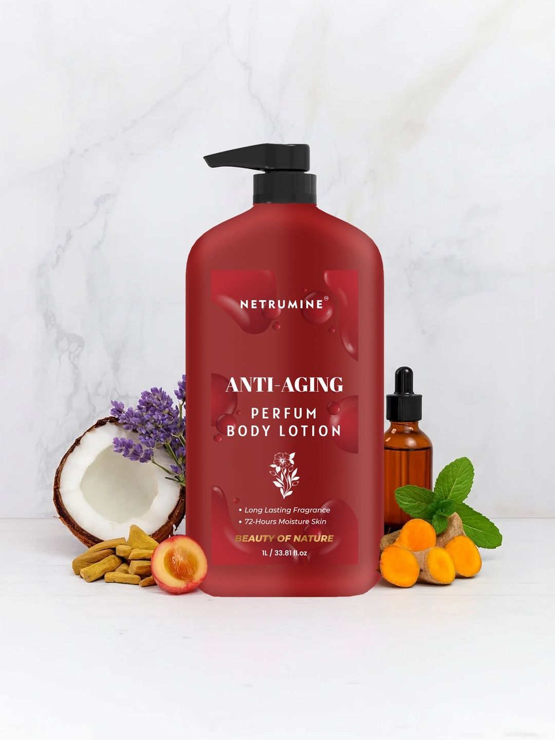 NETRUMINE Anti-Aging Perfume Body Lotion Smooth & Glowing Skin - 1L-image-42