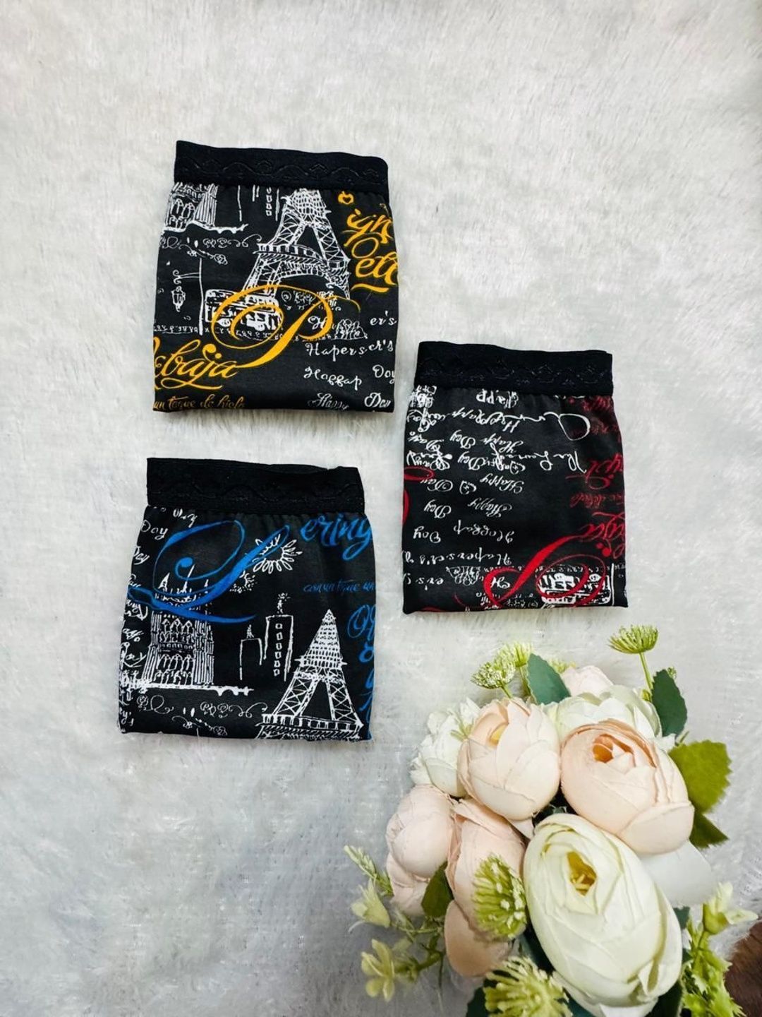 BioCleanse Women Pack of 3 Printed Lace Basic Briefs-picture-28