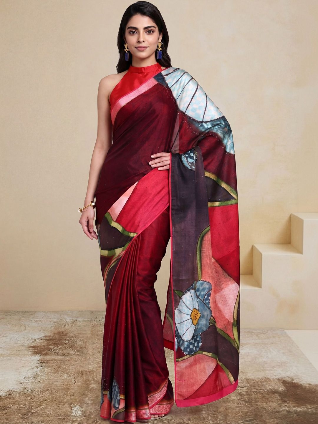 Satya Paul Floral Designer Saree-picture-22