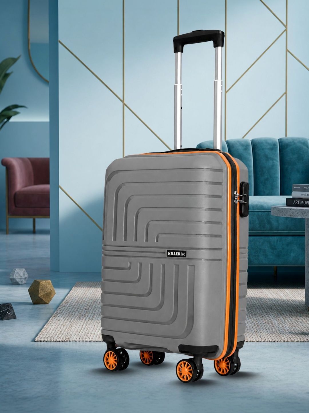 Killer Textured Hard-Sided Cabin Trolley Bag-picture-12