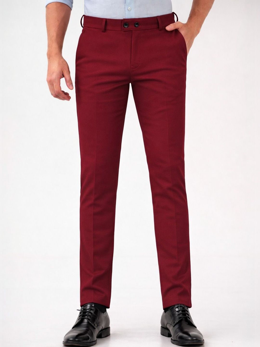 CHROVEL Men Relaxed Slim Fit Trousers-picture-38