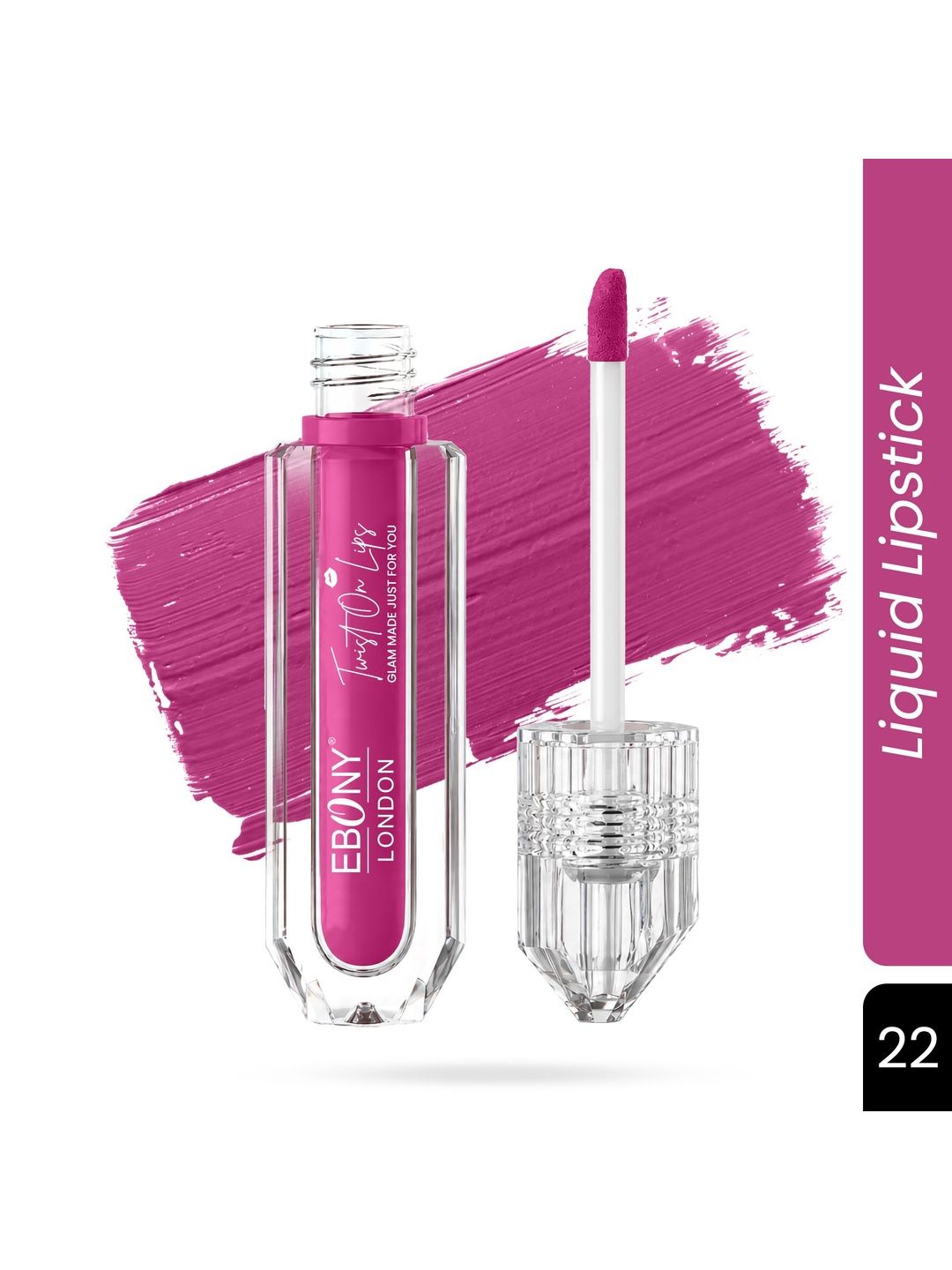 EBONY LONDON Twist On Lips Non Transfer Matte Liquid Lipstick - 5 ml - Shade - 22-picture-22