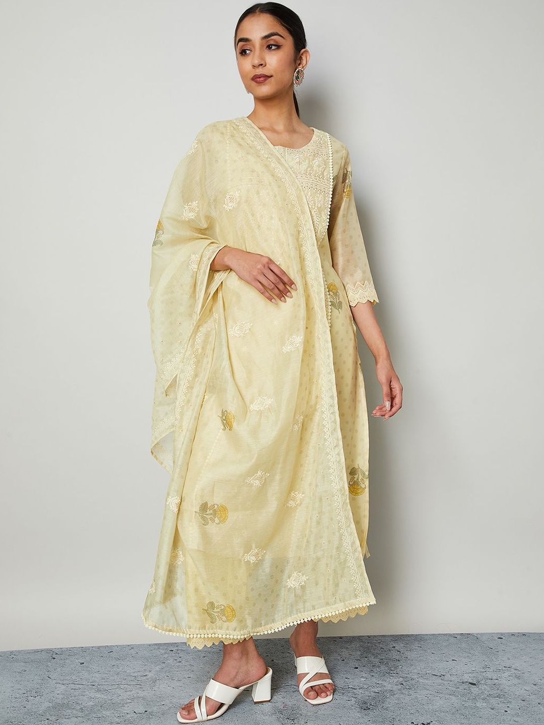 Melange by Lifestyle Embroidered Dupatta with Thread Work-picture-50