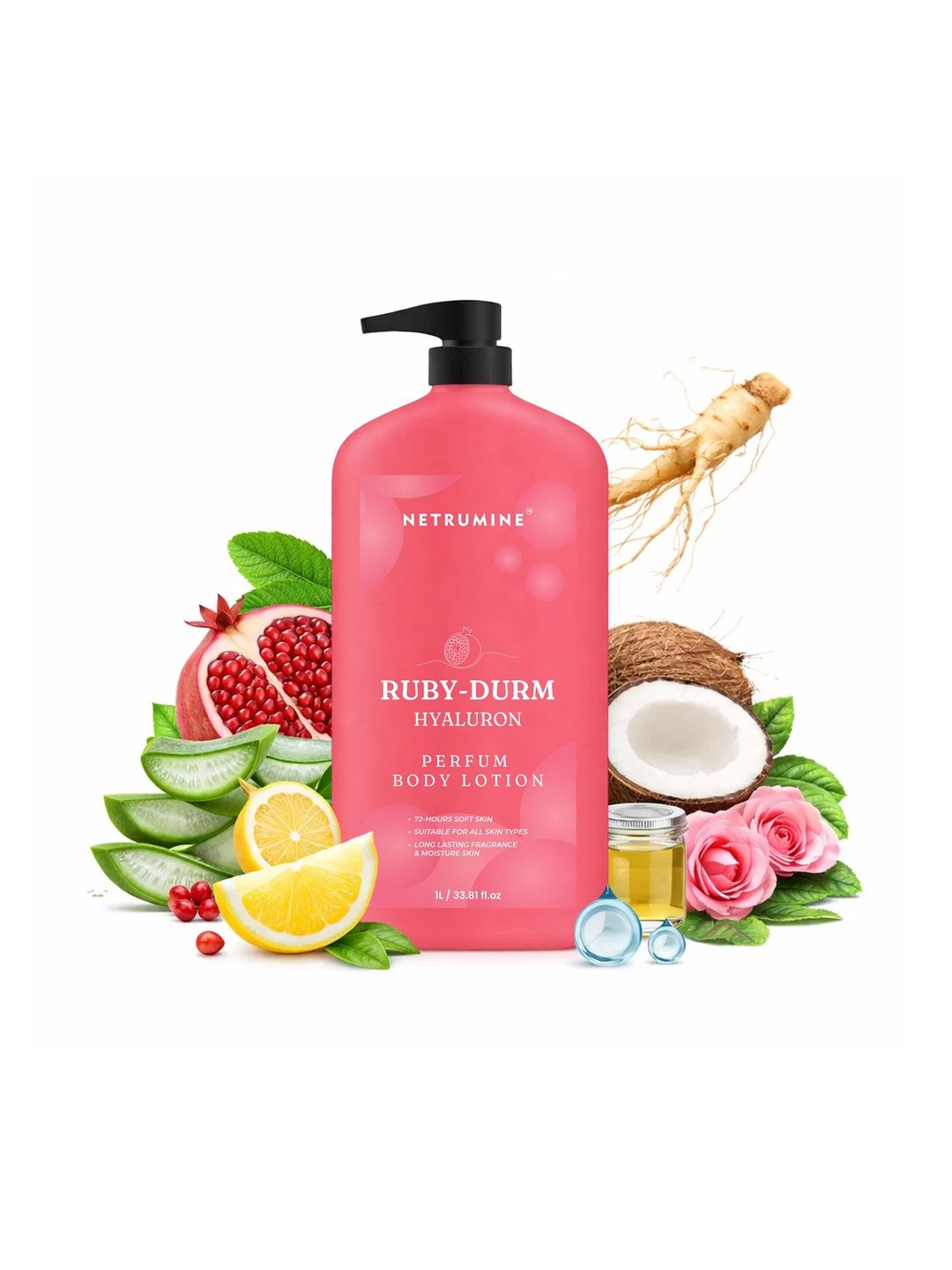 NETRUMINE Ruby-Durm Hyaluron Body Lotion Smooth & Glowing Skin - 1L-image-31