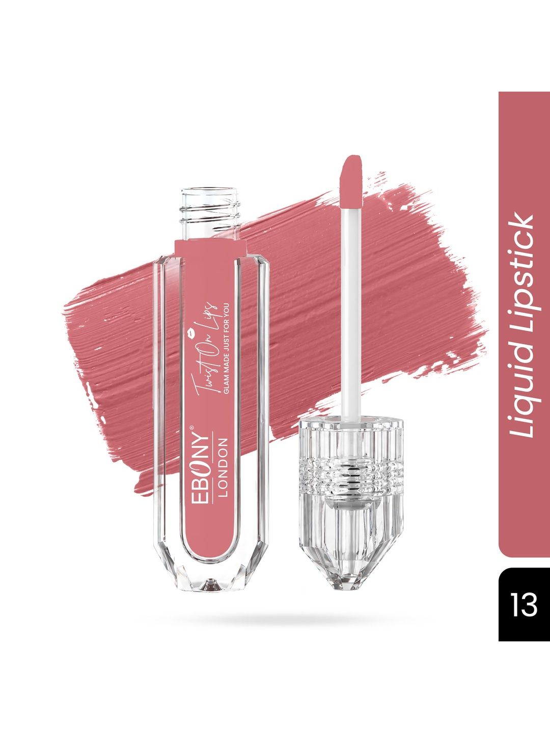 EBONY LONDON Twist On Lips Non Transfer Matte Liquid Lipstick - 5 ml - Shade - 13-picture-23