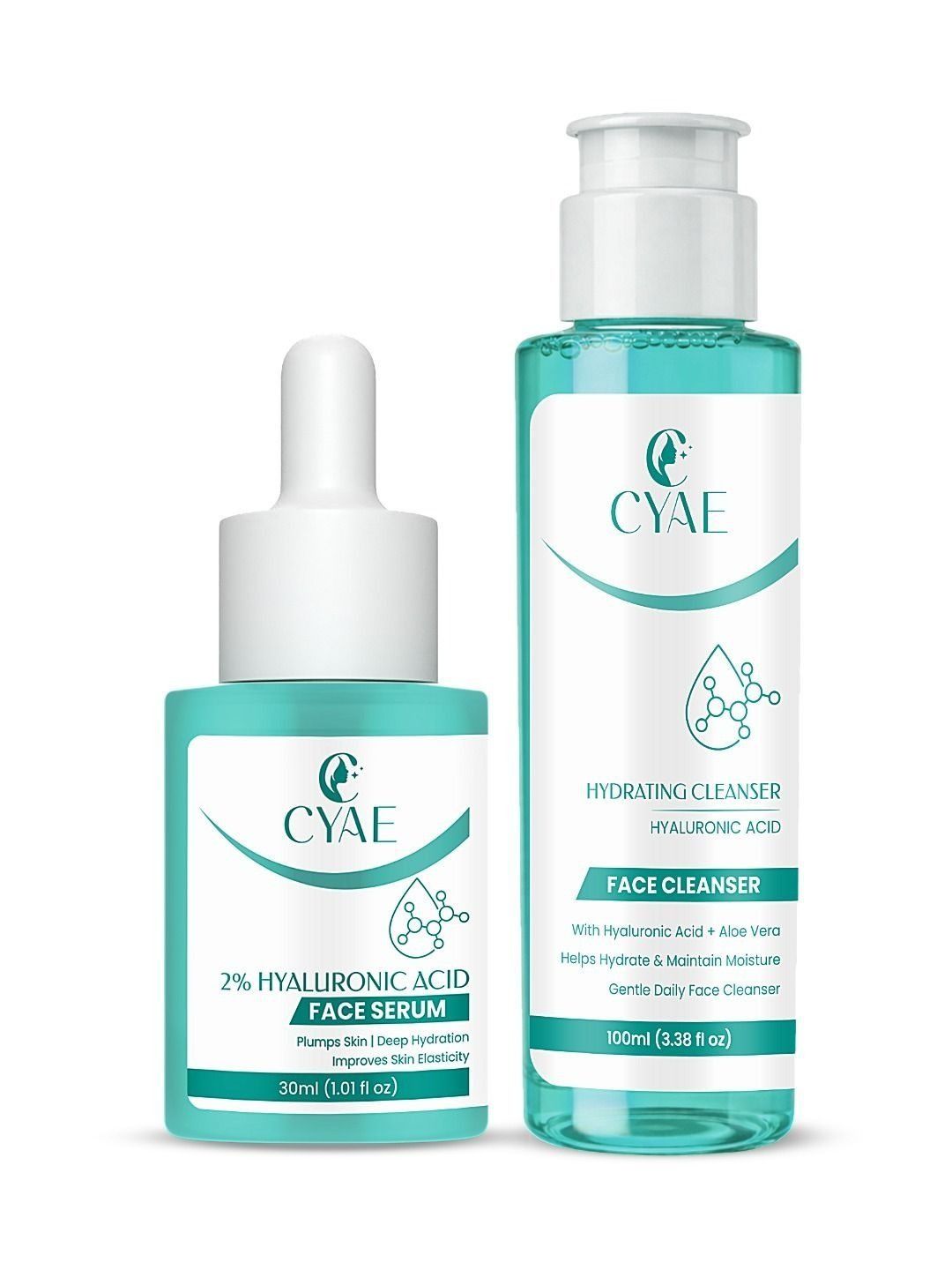 Cyae Set Of 2 2% Hyaluronic Acid Face Serum - 30 ml & Hydrating Face Cleanser - 100 ml-picture-9