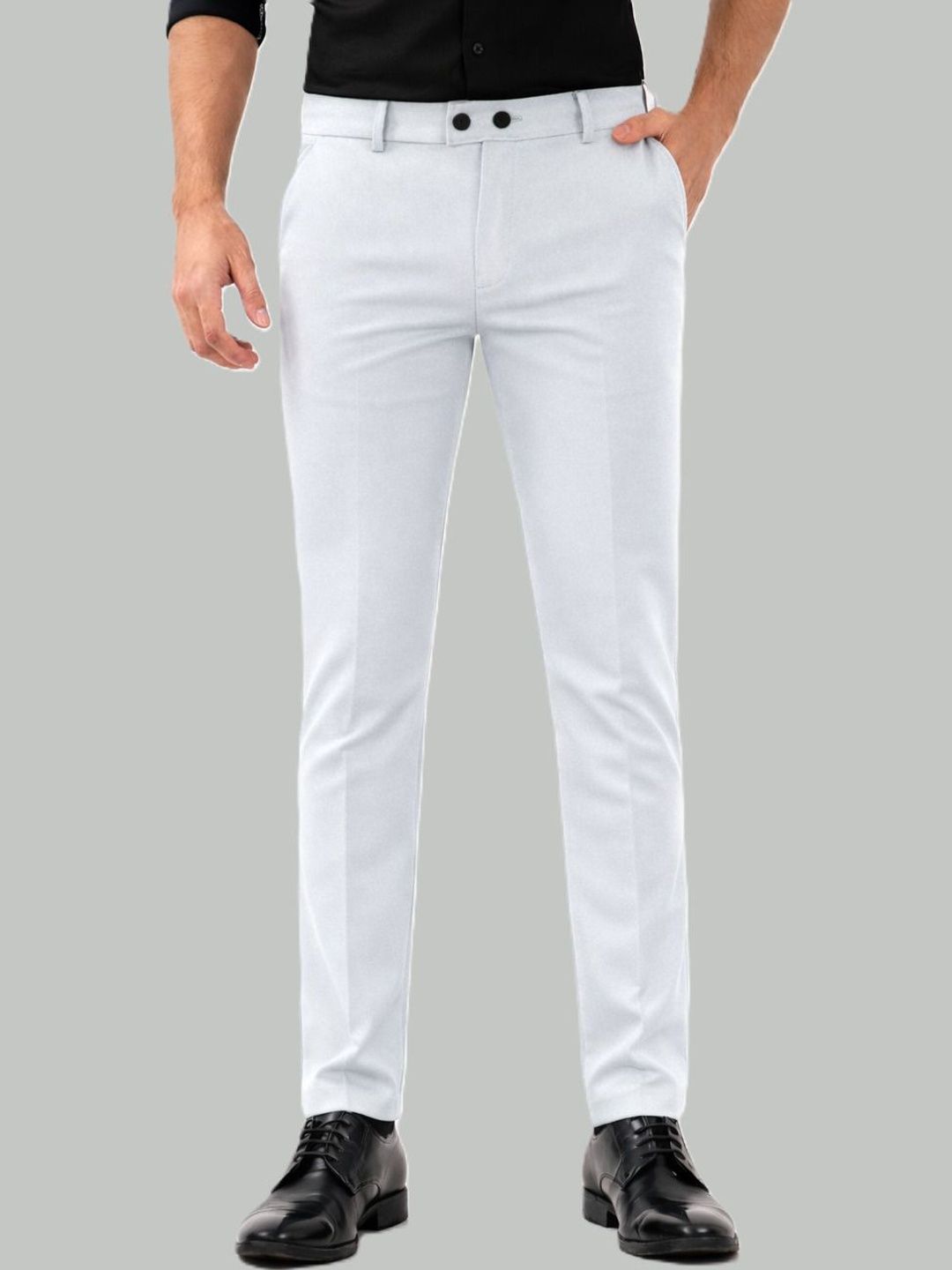 CHROVEL Men Relaxed Slim Fit Trousers-picture-49