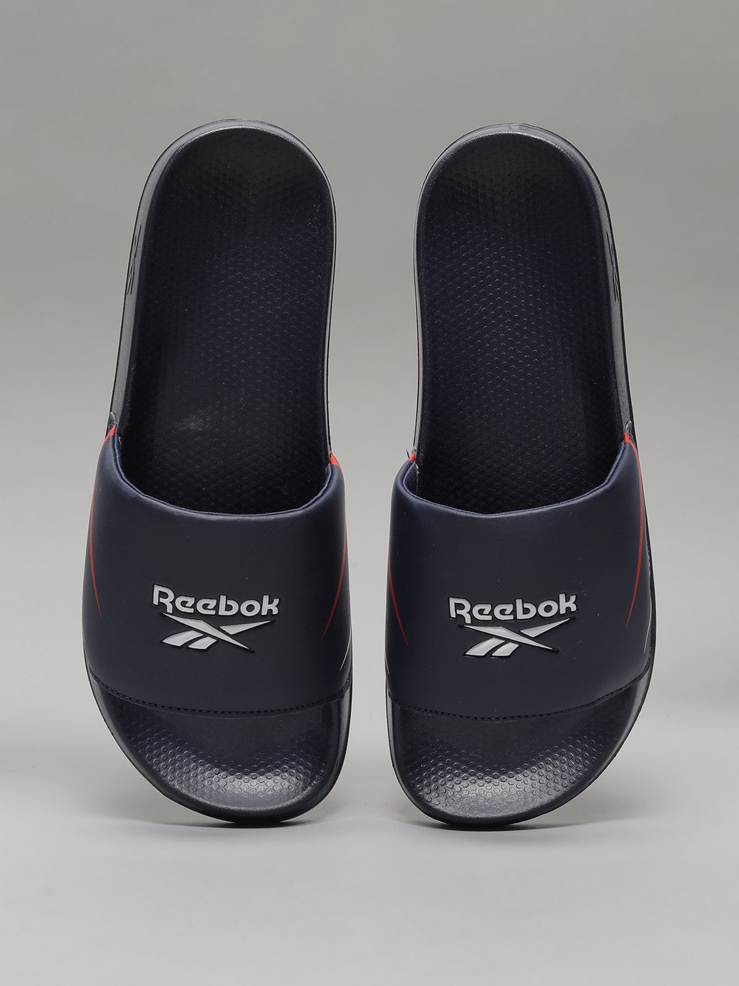 Reebok Men Navy Logo Printed Sliders-picture-28