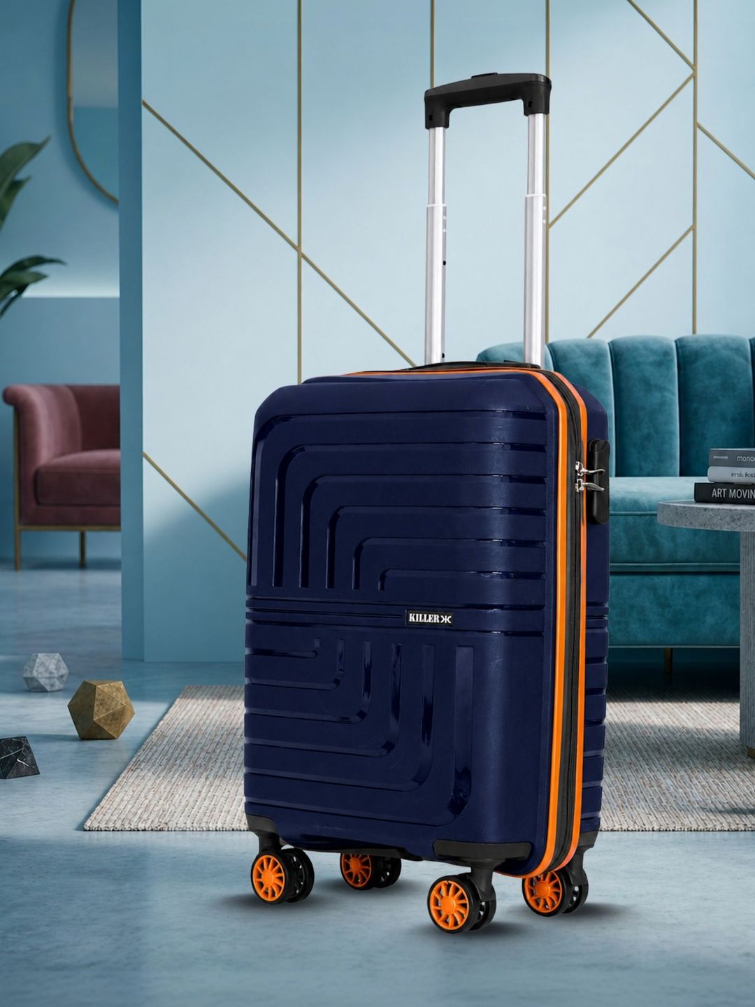 Killer Textured Hard-Sided Cabin Trolley Bag-picture-48