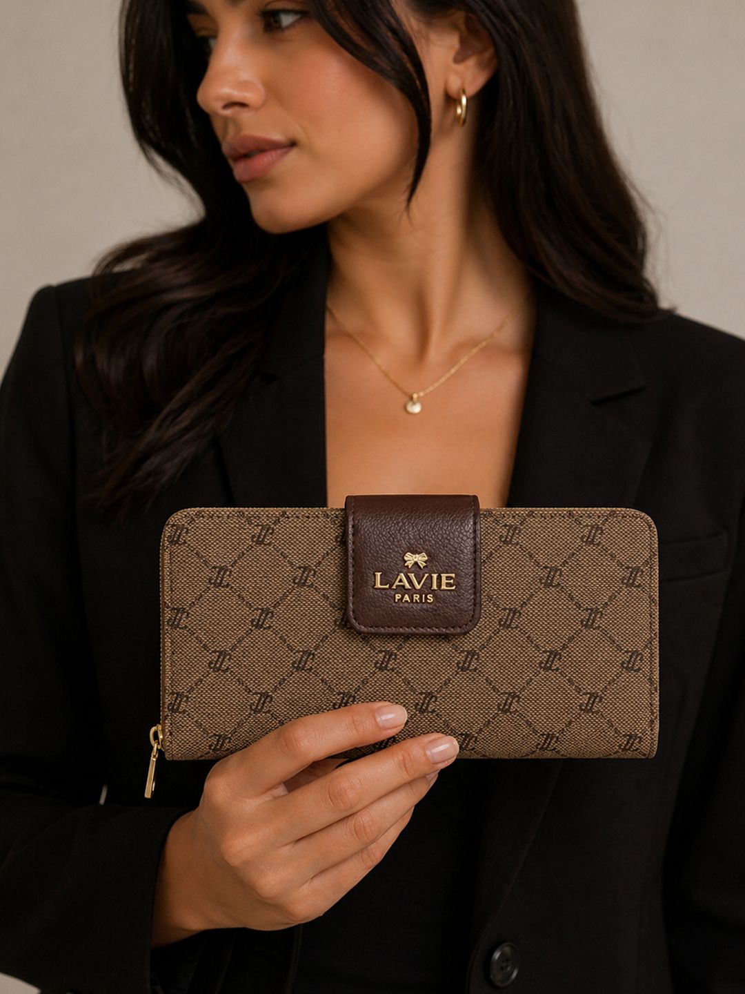Lavie Paris Women Mono Marie Bifold Zip Around Wallet-image-32