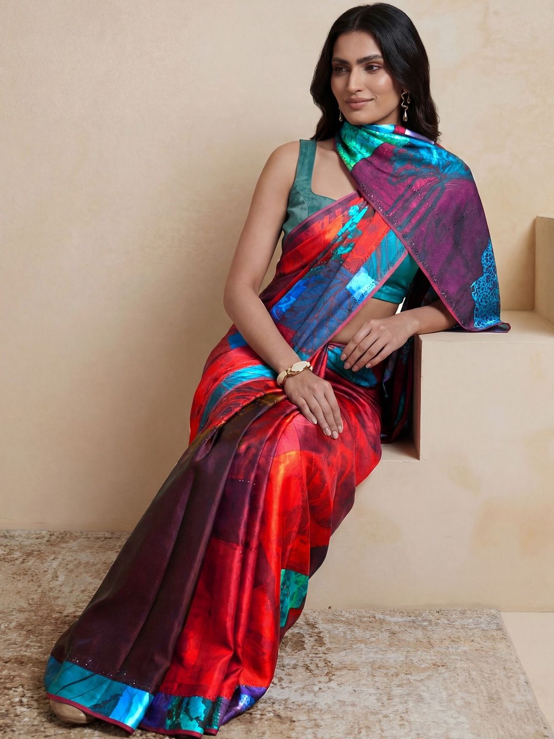 Satya Paul Sequinned Saree-image-33