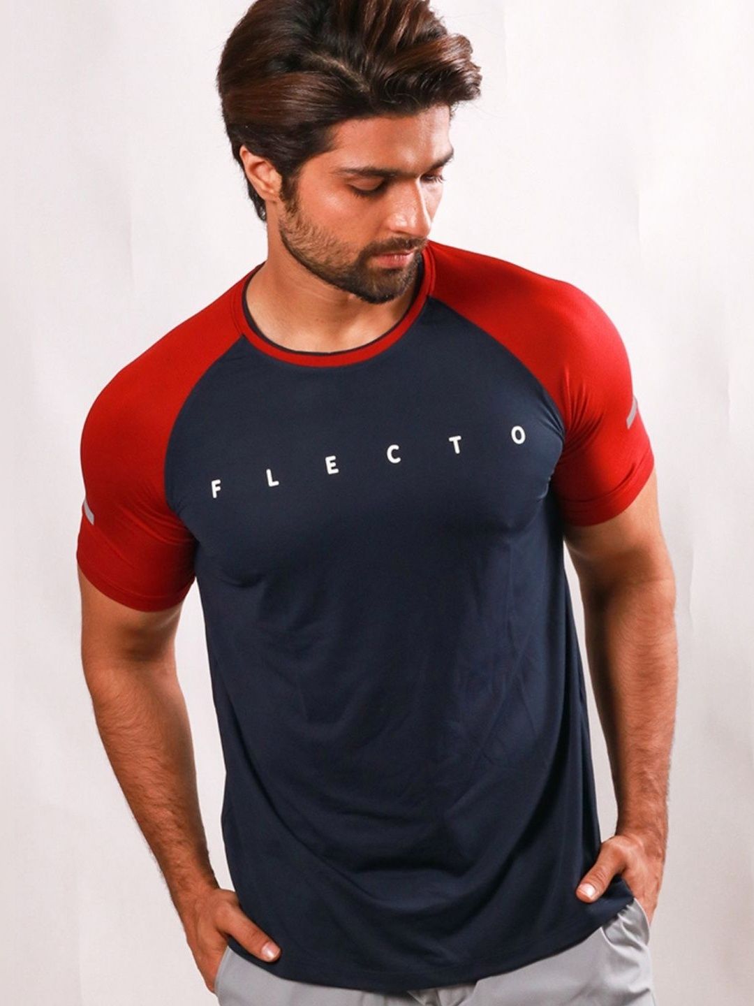 Flecto Men Brand Logo Colourblocked T-shirt-picture-58