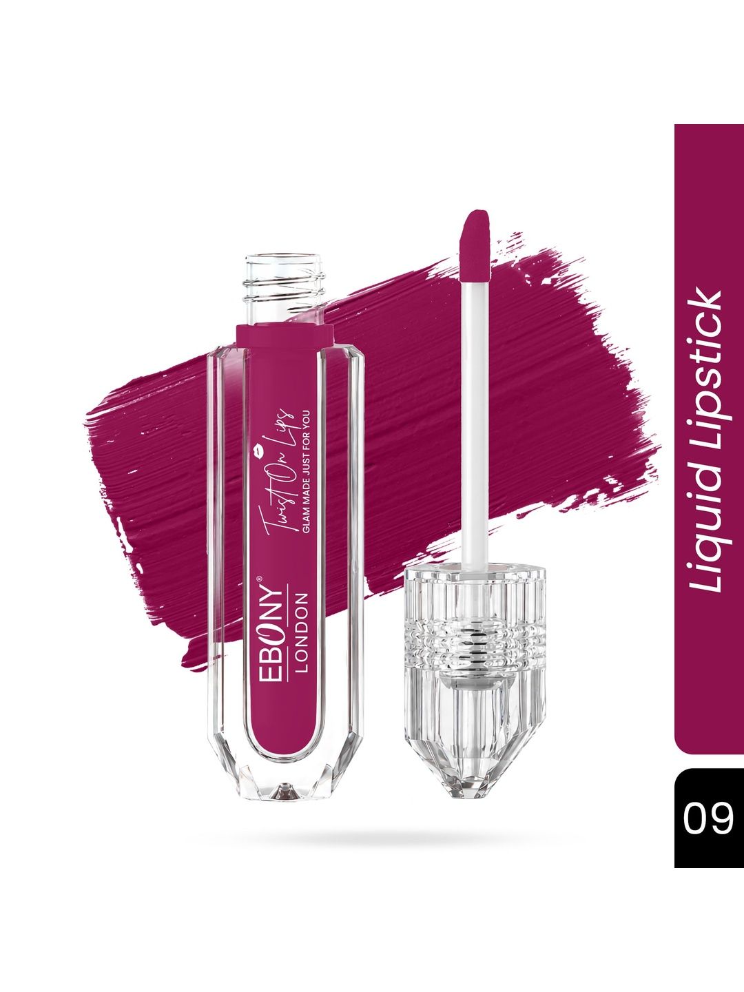 EBONY LONDON Twist On Lips Non Transfer Matte Liquid Lipstick - 5 ml - Shade - 09-picture-17