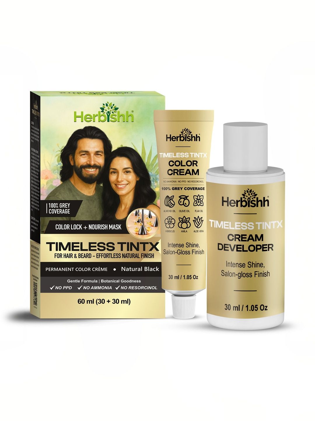 Herbishh Timeless TintX Natural Black Hair Color - 60 ml-picture-26
