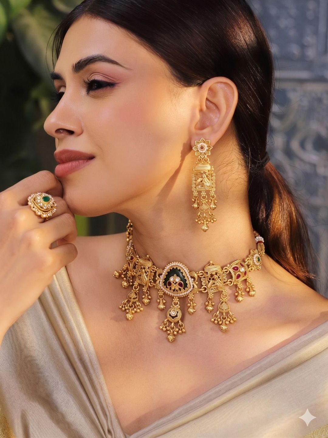 TKRB SALES Gold-Plated Necklace and Earrings-image-39