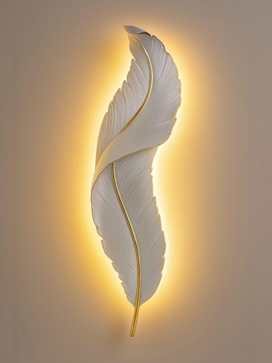 OJIT LIGHT DECORATION White & White Textured Metal Contemporary Abstract Shaped Shaped Wall Lamp-image-25