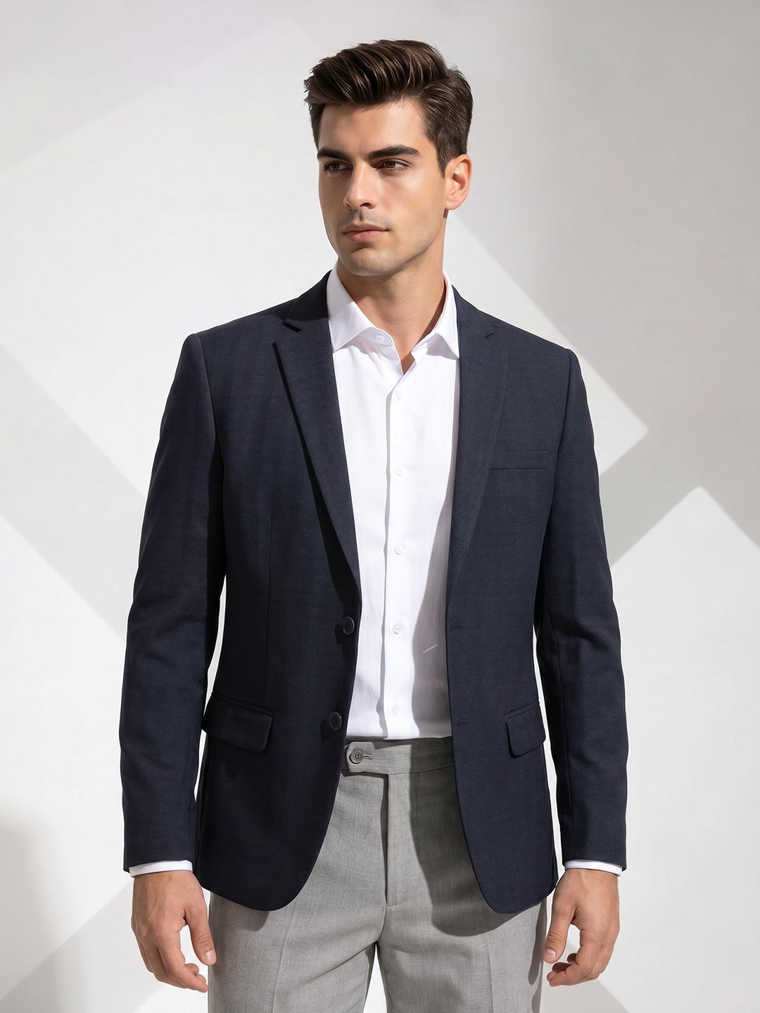 INVICTUS Slim Fit Notched Lapel Single Breasted Formal Blazer-picture-41