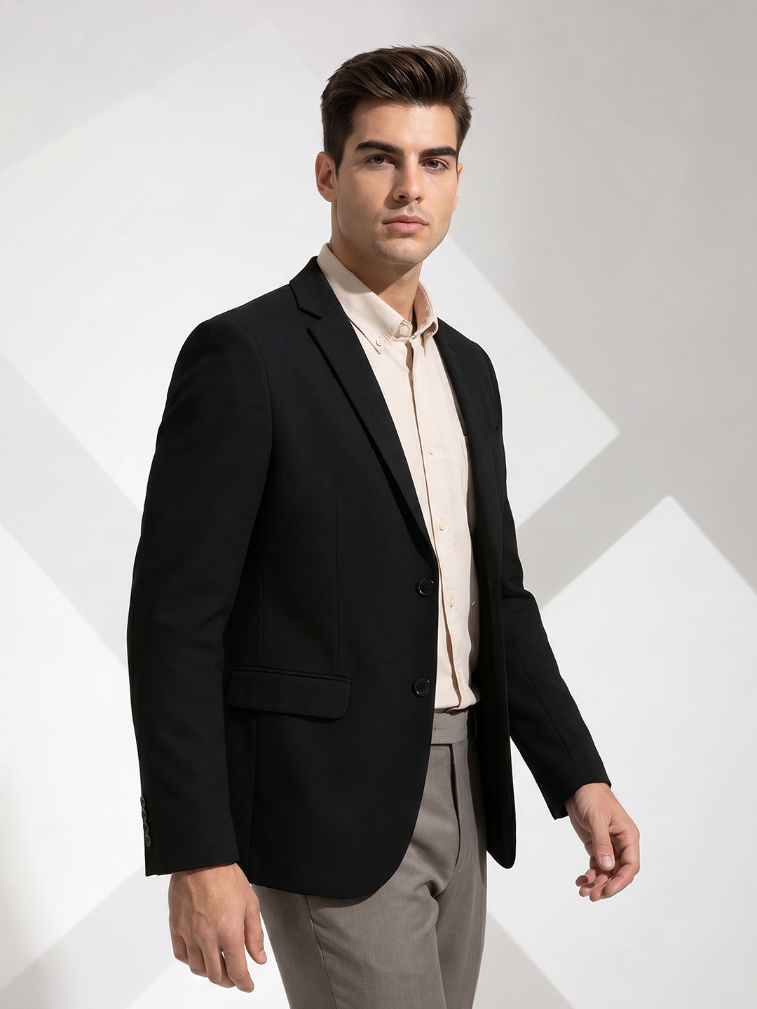 INVICTUS Slim Fit Notched Lapel Single Breasted Formal Blazer-picture-21