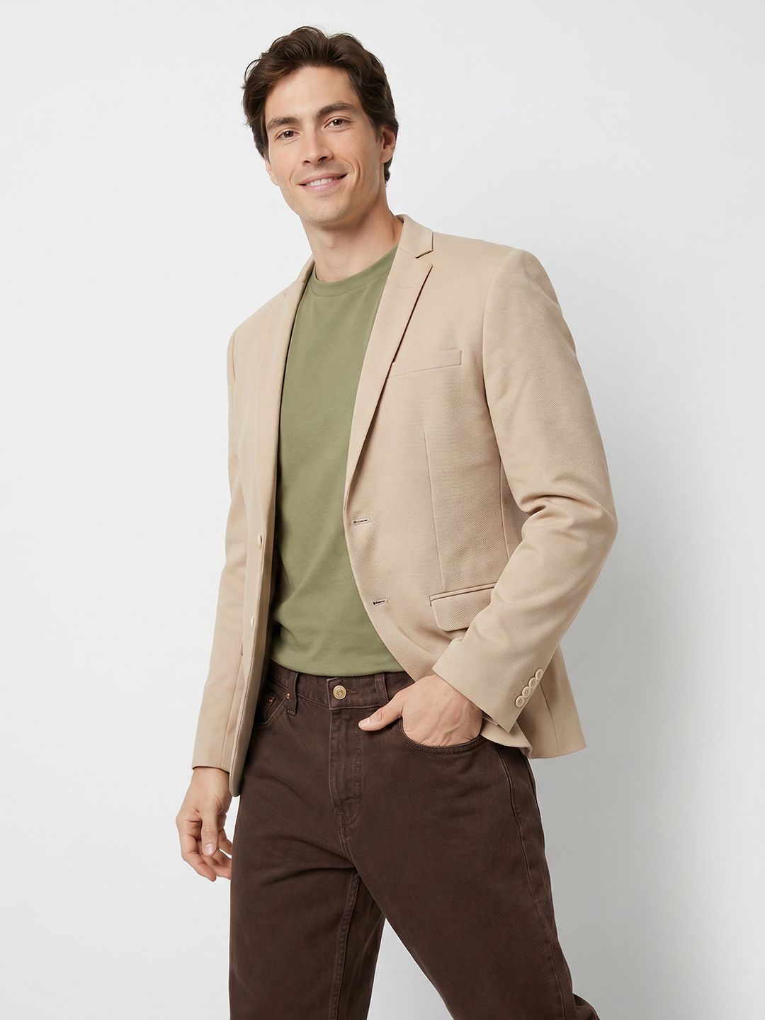 Mast & Harbour Notched Lapel Single Breasted Casual Blazer-picture-18