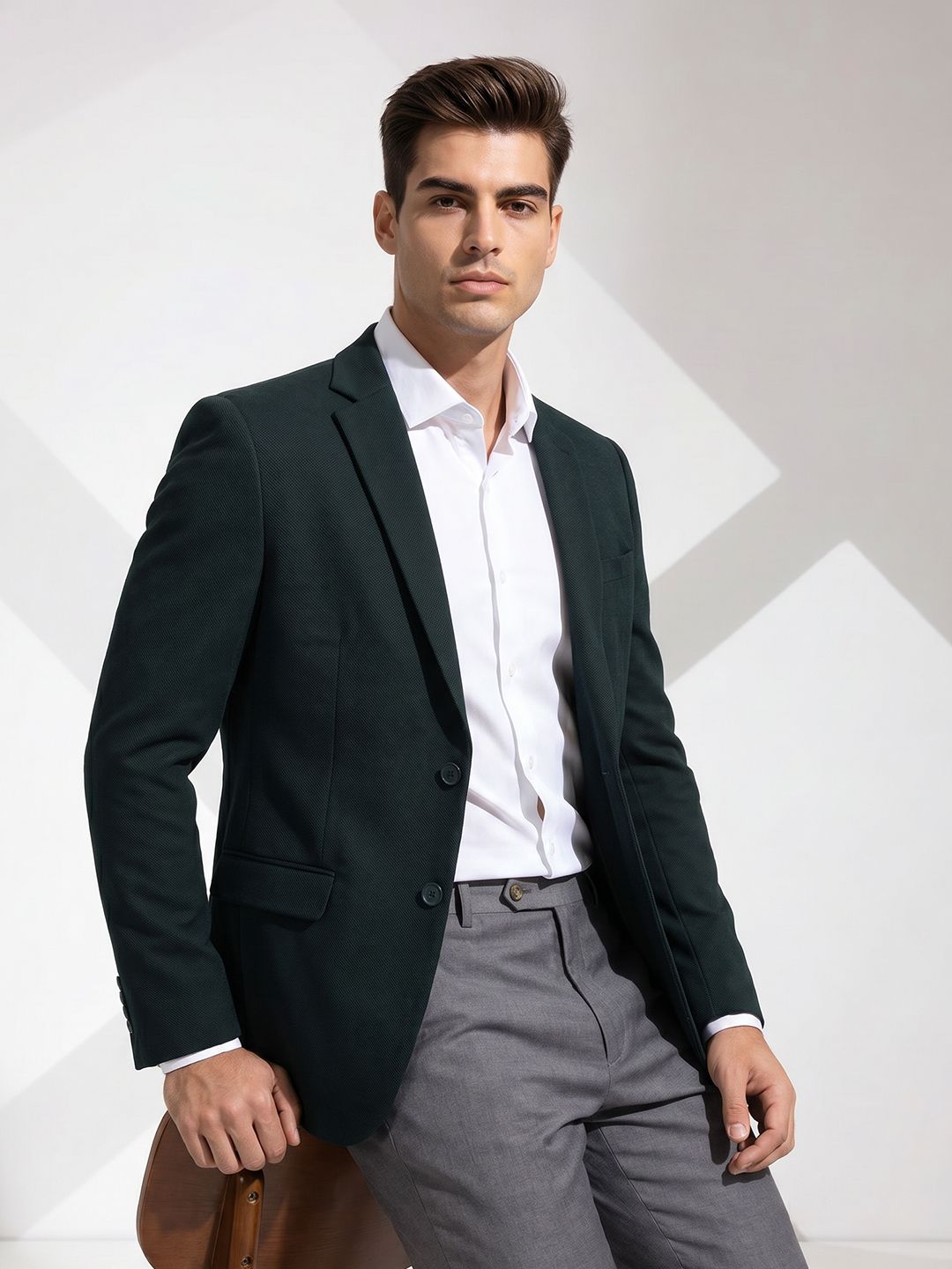 INVICTUS Slim Fit Notched Lapel Single Breasted Formal Blazer-picture-37