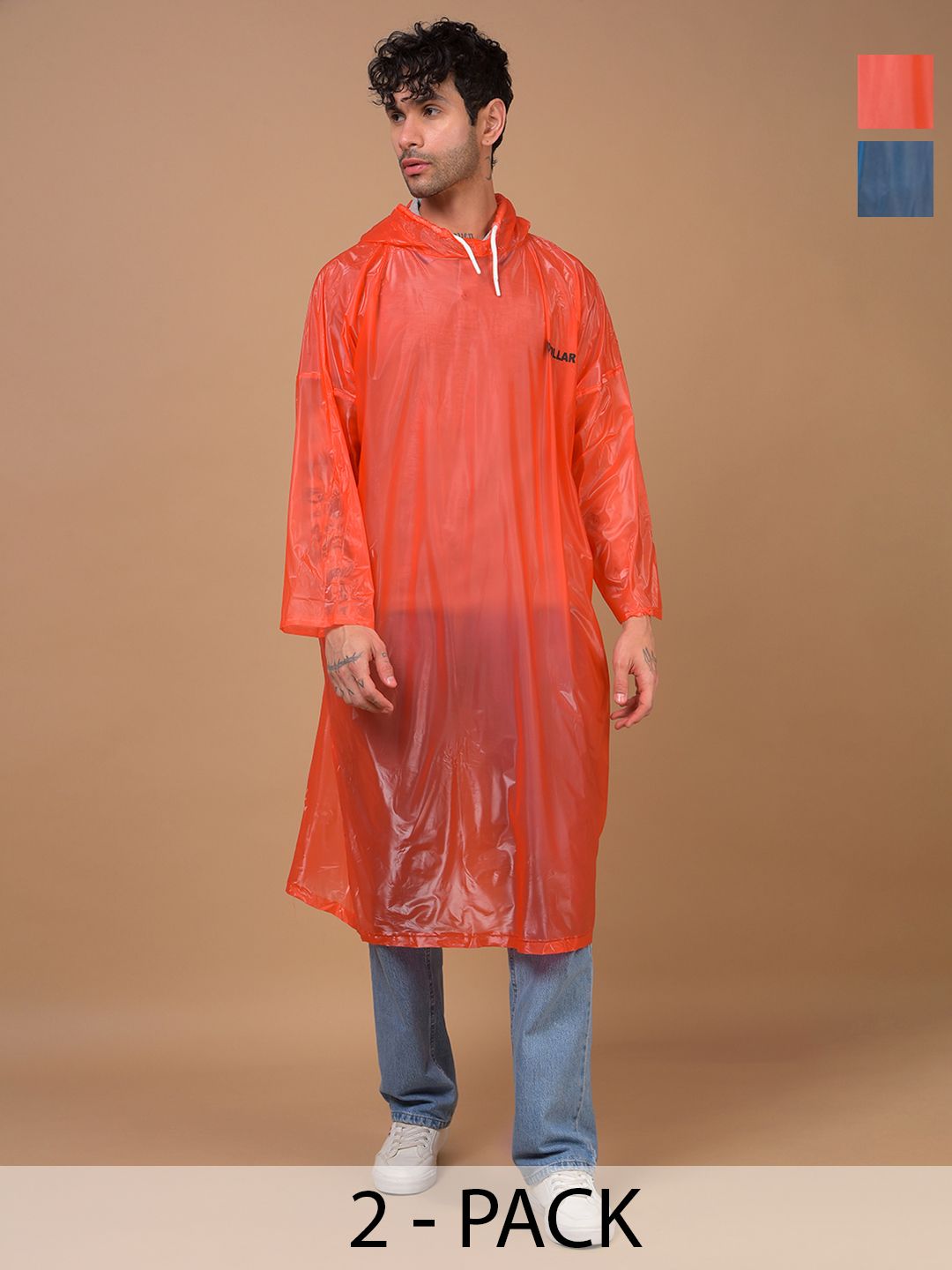 Dollar Pack Of 3 Hooded Rain Jacket-picture-25