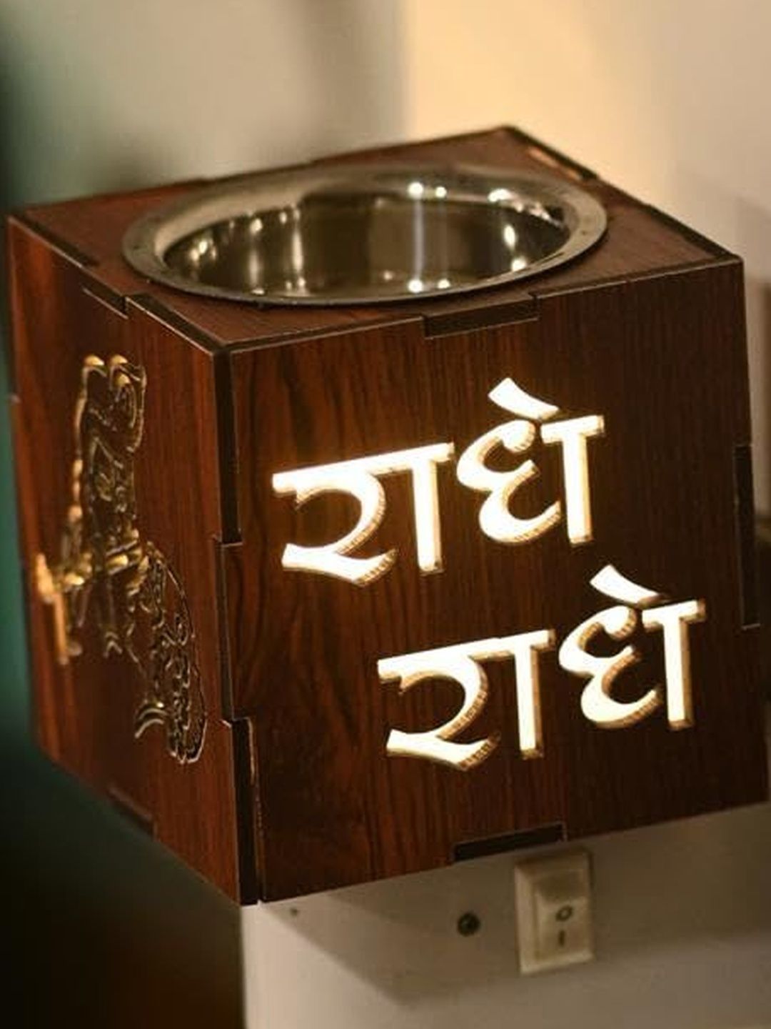 1ST TIME Brown Printed Kapoor Dani Aroma Oil Diffusers-image-32