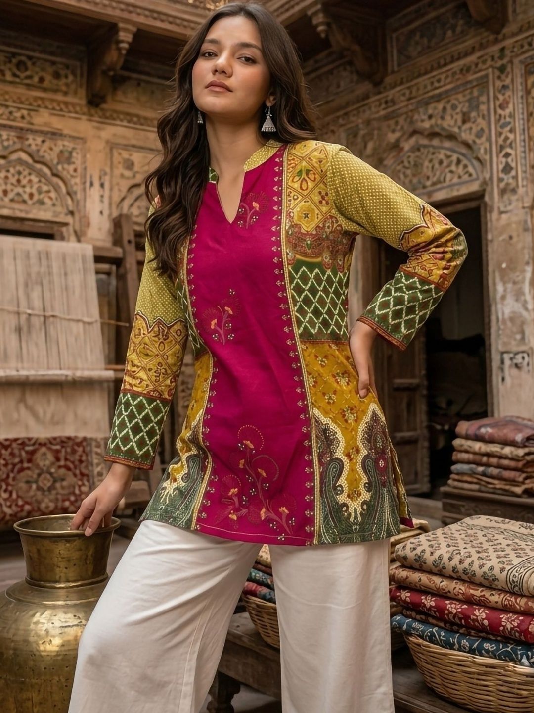Anouk Mirage Ethnic Motifs Printed Pure Cotton Blend Kurti-picture-27