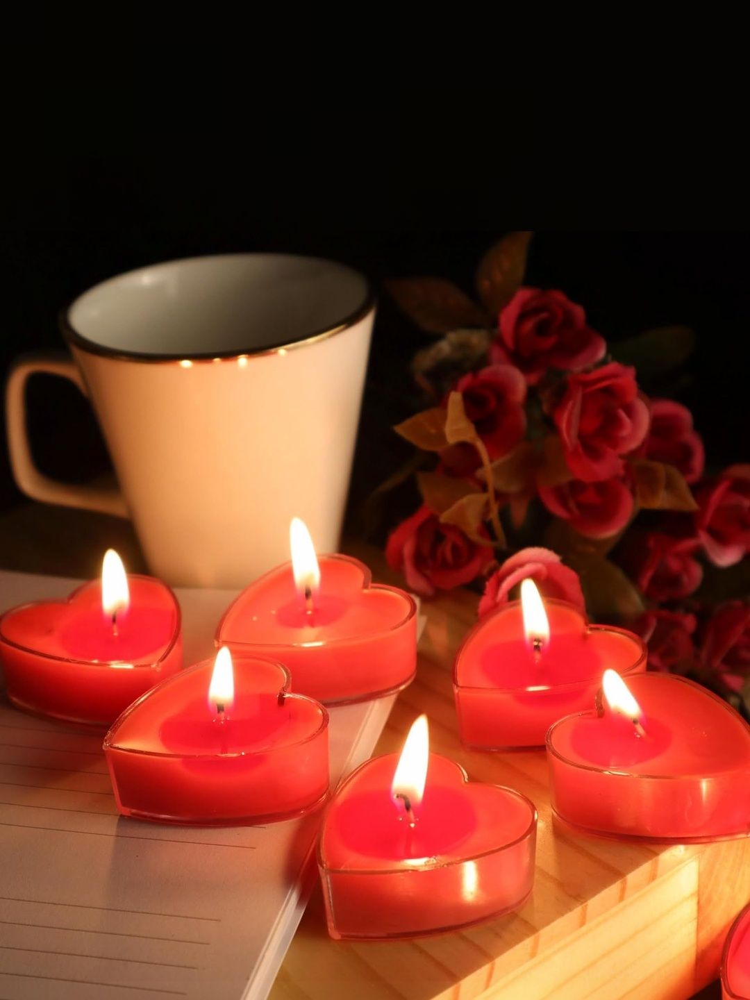 1ST TIME Red & Red 5 pieces Tea Light Candle-image-43