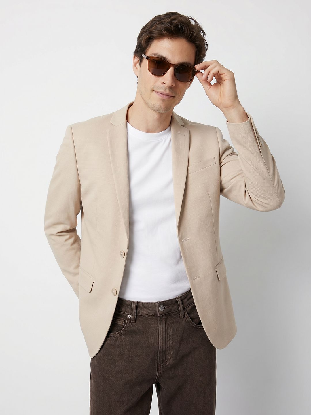 Mast & Harbour Notched Lapel Single Breasted Casual Blazer-picture-33