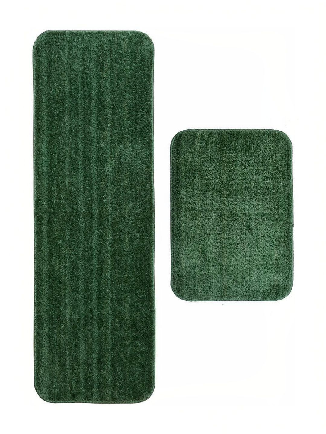 MY HOME 2-Pcs Green Cotton Anti-Skid Doormats-picture-53