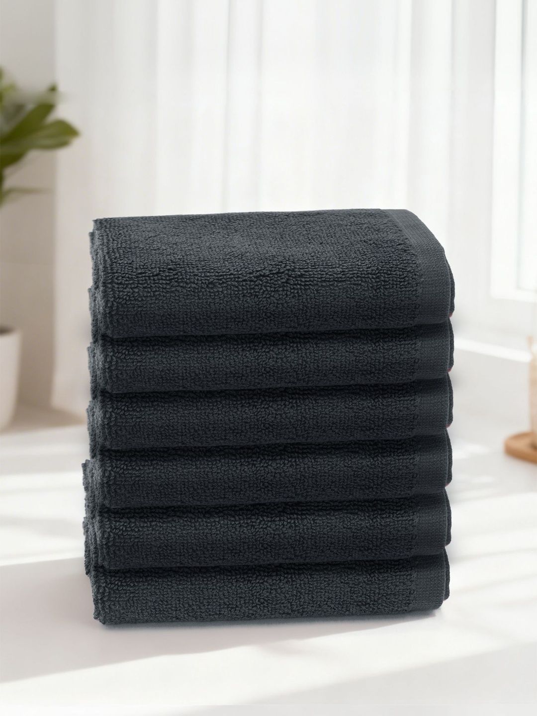 ZAHYA 6-Pcs Grey 553 GSM Face Towels-image-15