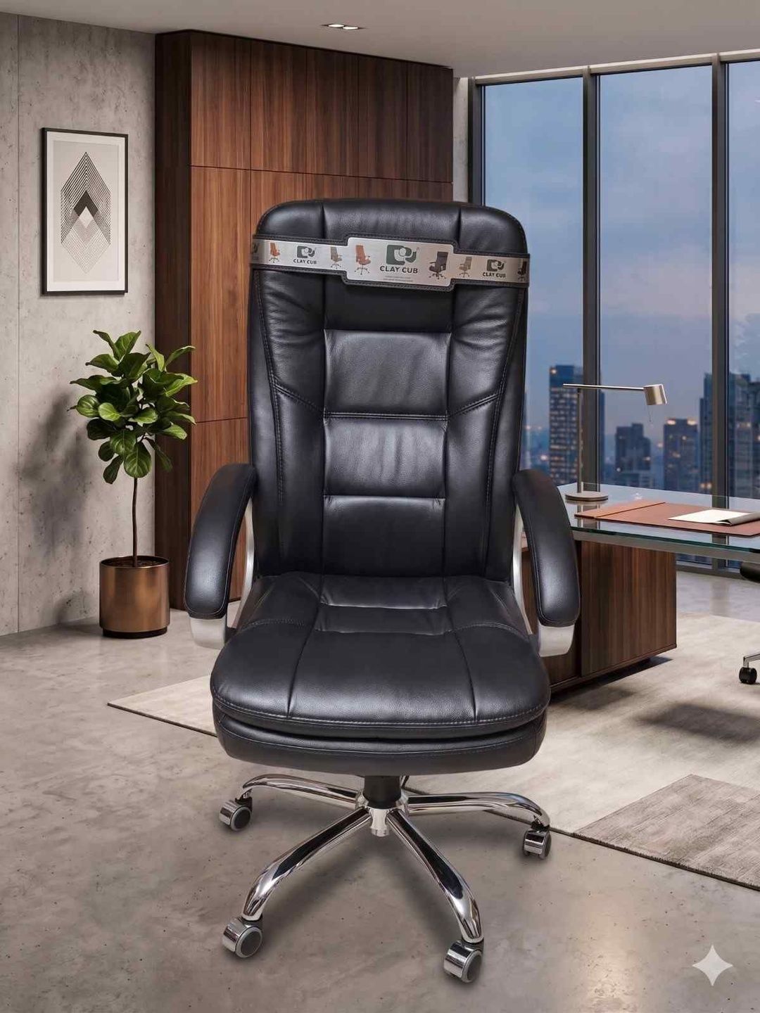 COZY CUB Black Leatherette Adjustable Seat Height Study Arm Chair-picture-49